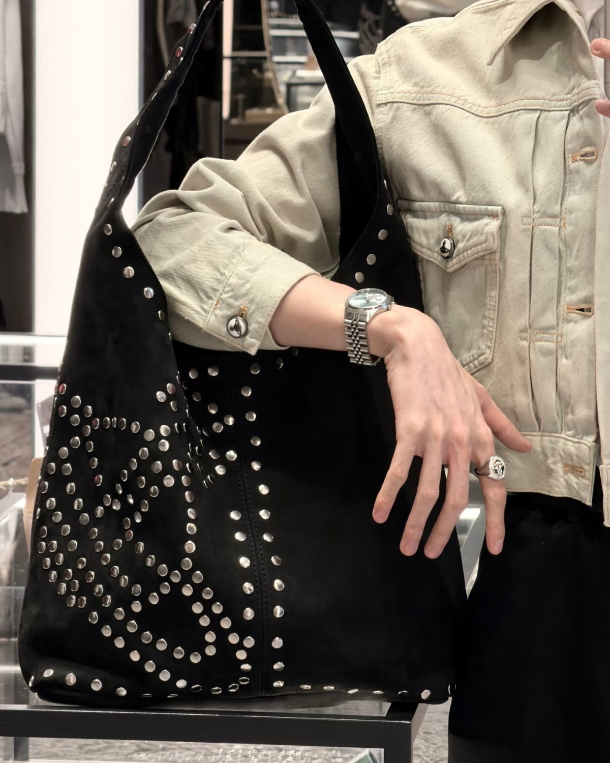 Vivienne Westwood Eleanore Tote Bag  [極限量手工制窩釘袋 斷貨半年微量現貨終於回歸]