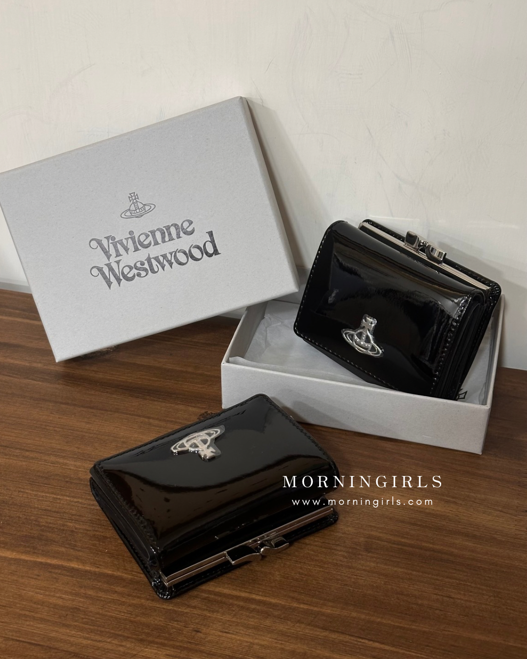 Vivienne Westwood Small Frame Wallet 漆皮黑 [限時折扣中!]