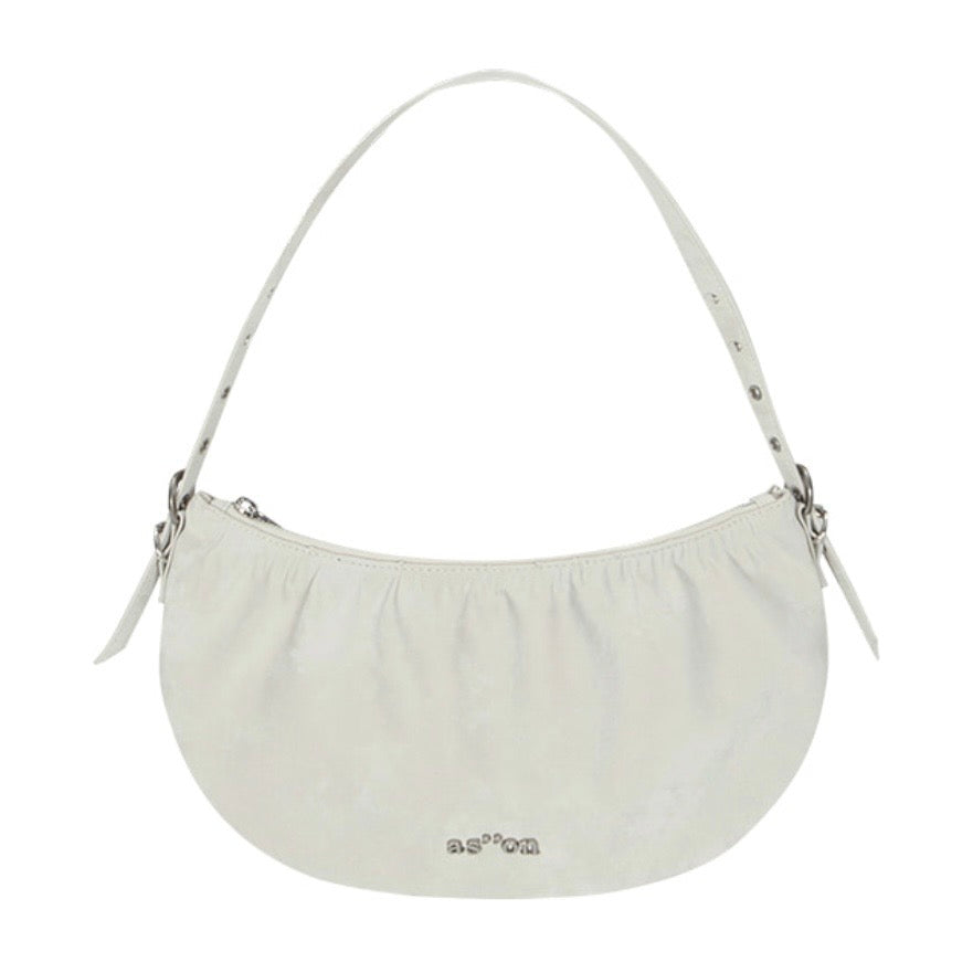 最新韓國選物🇰🇷 Ason Luna Bag 絲絨半月袋［極簡天鵝絨面料 奢華微光自帶高級氣場！］