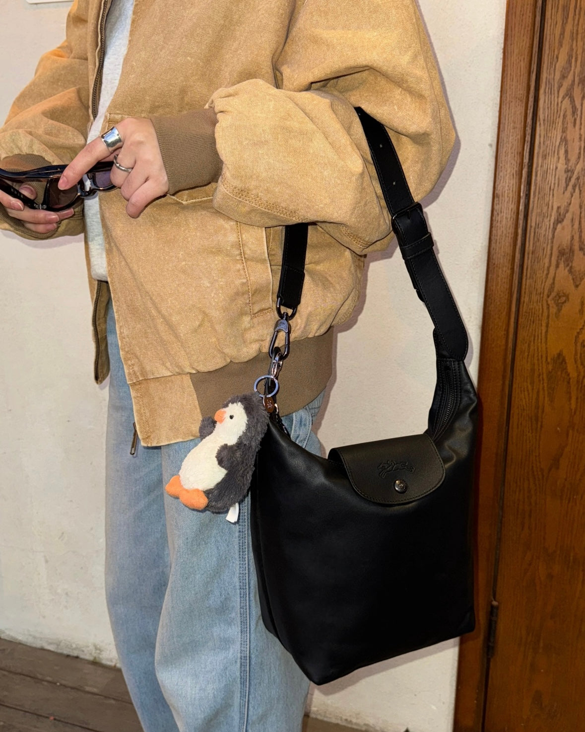 LONGCHAMP Le Pliage Xtra M Shoulder Bag 真皮系列［新款直身系列!］