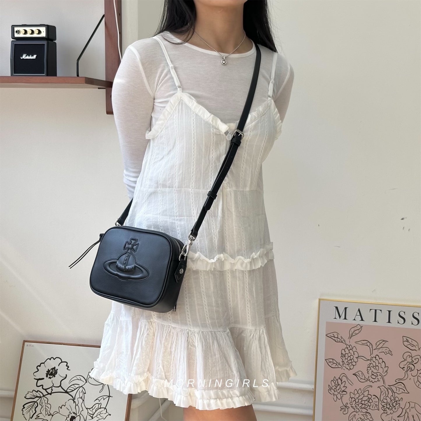 Vivienne Westwood Anna Camera Bag [黑色牛皮!]