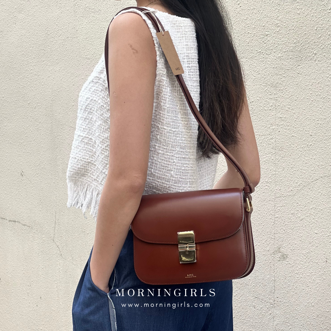 A.P.C. Grace Bag [經典金扣 SMALL]［深啡猄皮美德拉風限定上架］