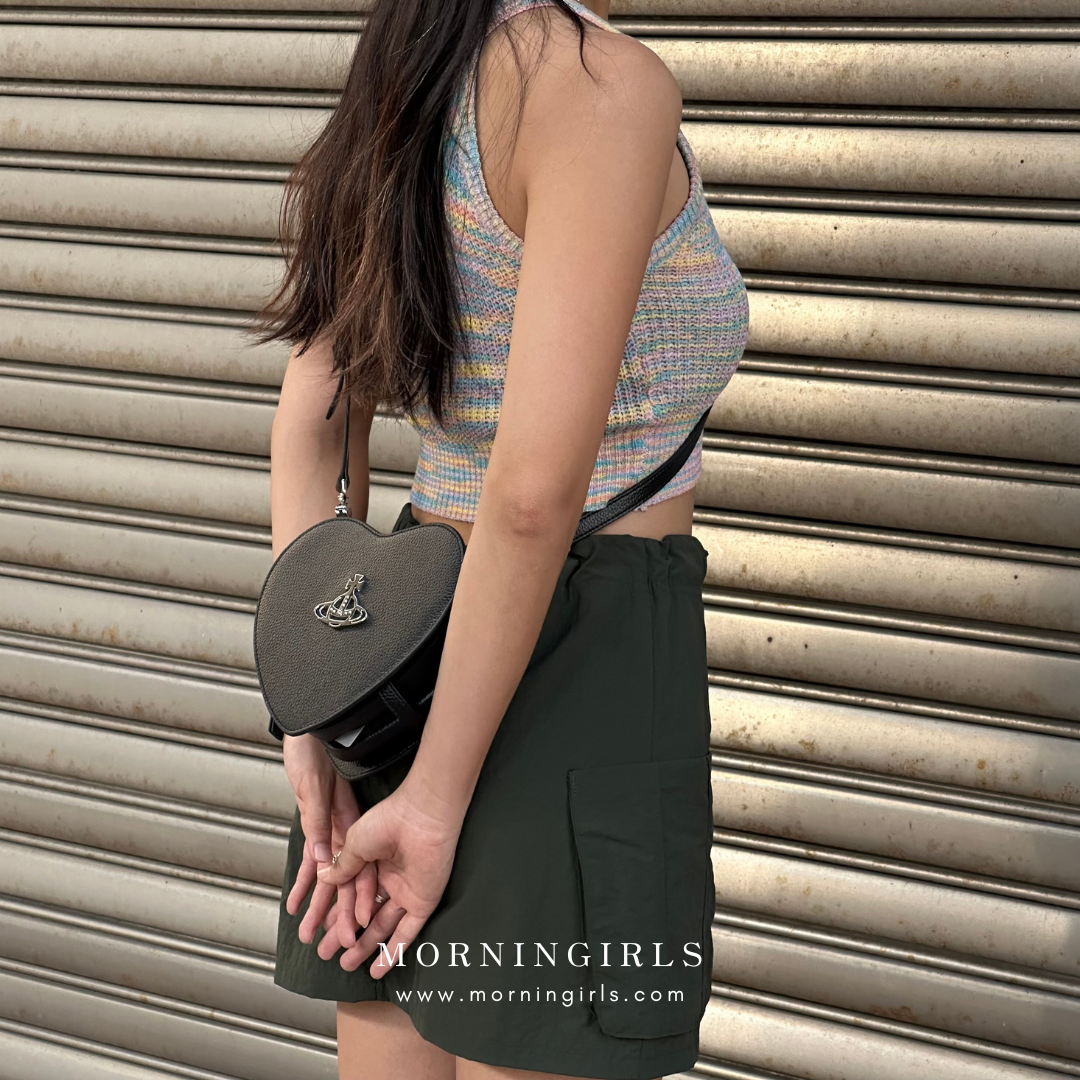 Vivienne Westwood Louise Vegan Leather Crossbody Bag 雙層心心袋