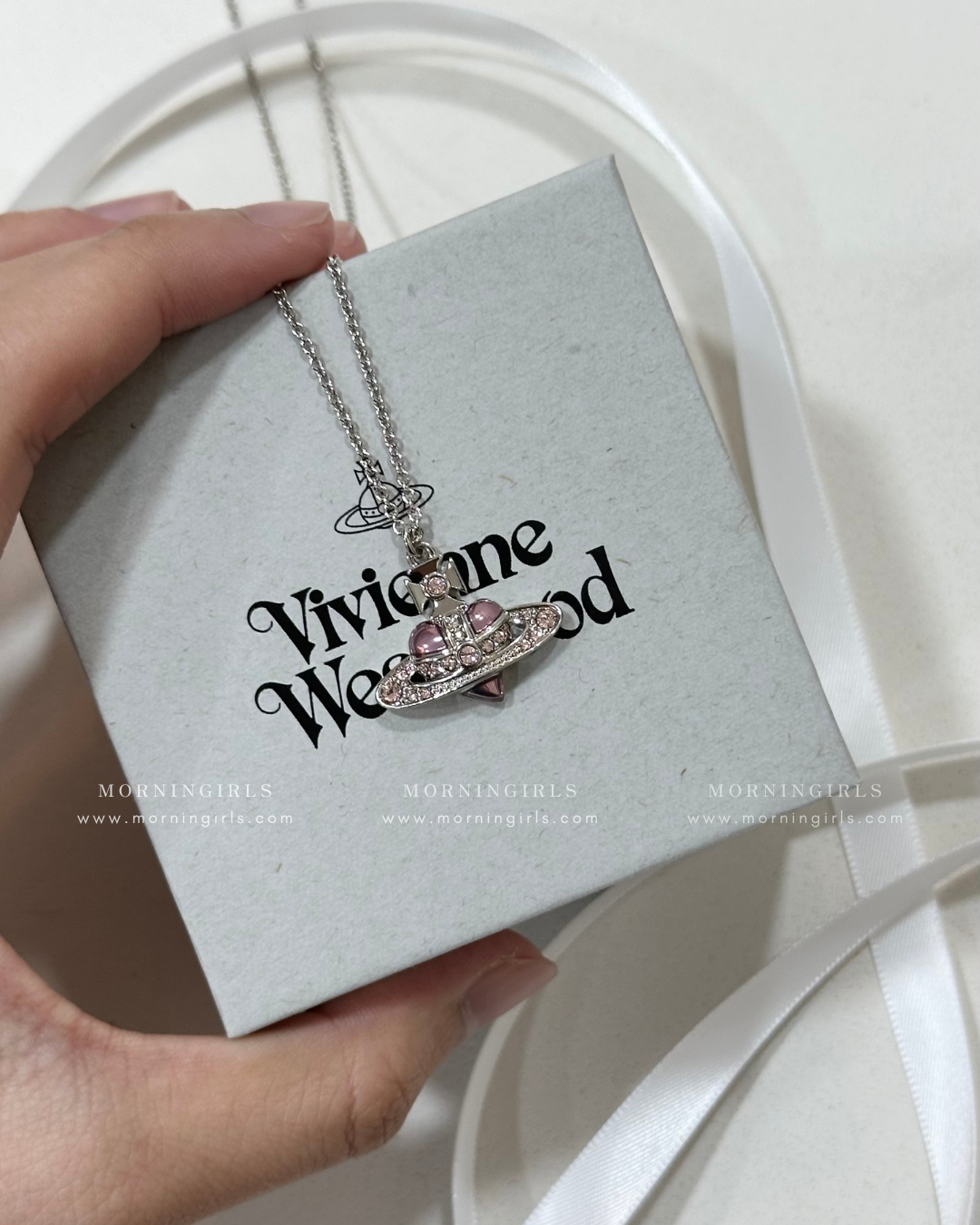 Vivienne Westwood Diamante Heart Necklace 愛心頸鏈 [2025限定乾燥玫瑰色正式上架! 全現貨發售中!]