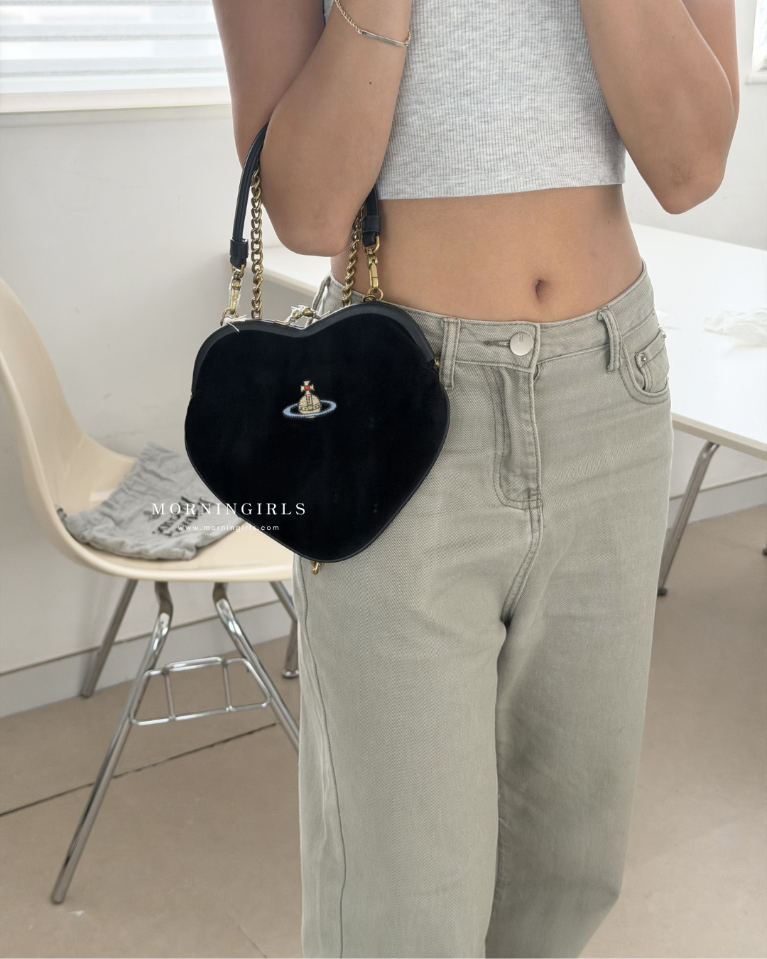 Vivienne Westwood Belle Heart Frame Purse 天鵝絨VELET心心袋［可愛造型感]
