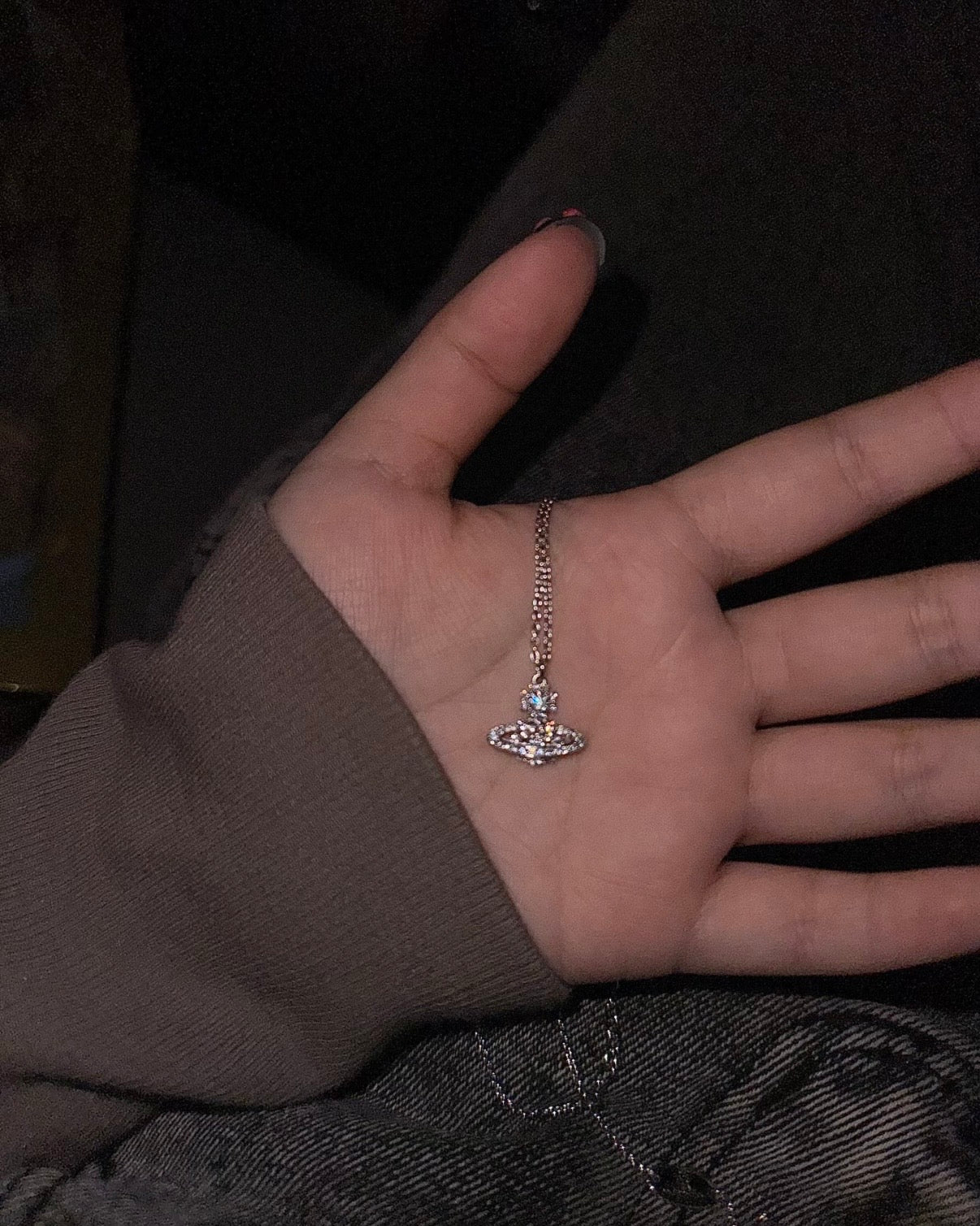 Vivienne Westwood Narcissa Necklace 925純銀防敏雪花閃鑽 [敏感寶寶性價比最高純銀選擇]
