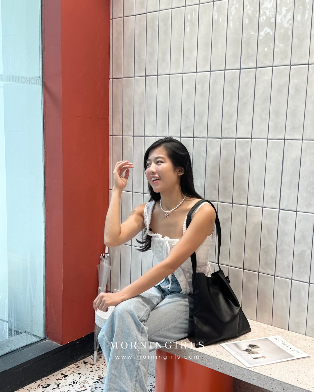 Otro Accesorio X Morningirls 首度聯乘自家製頸鏈 - Mini Bow Pearl Choker