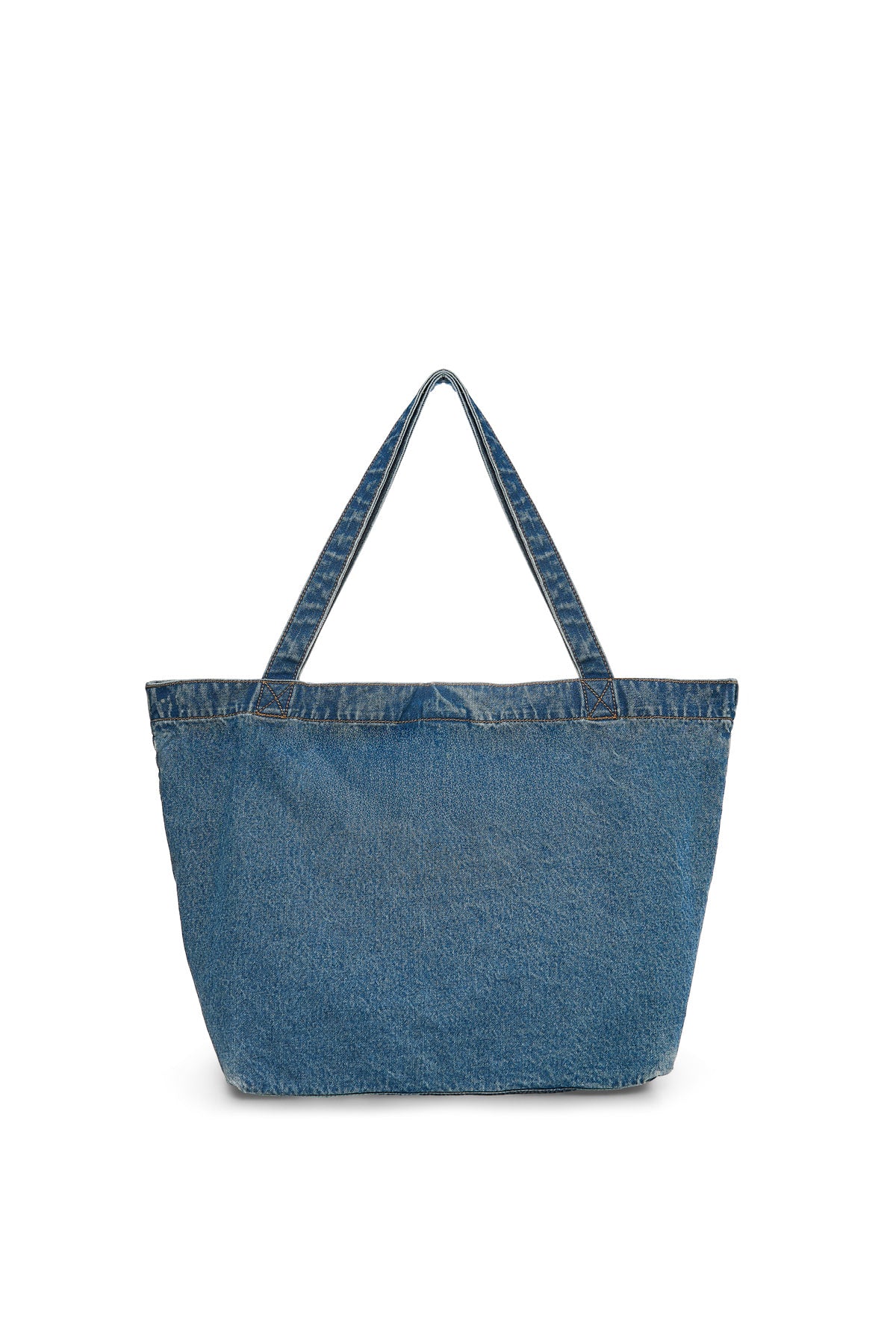 Matin Kim Matin Stitch Denim Shoulder Bag 最新韓國選物🇰🇷經典Logo刺繡水洗牛仔大袋［大容量超實手 有啪鈕!］