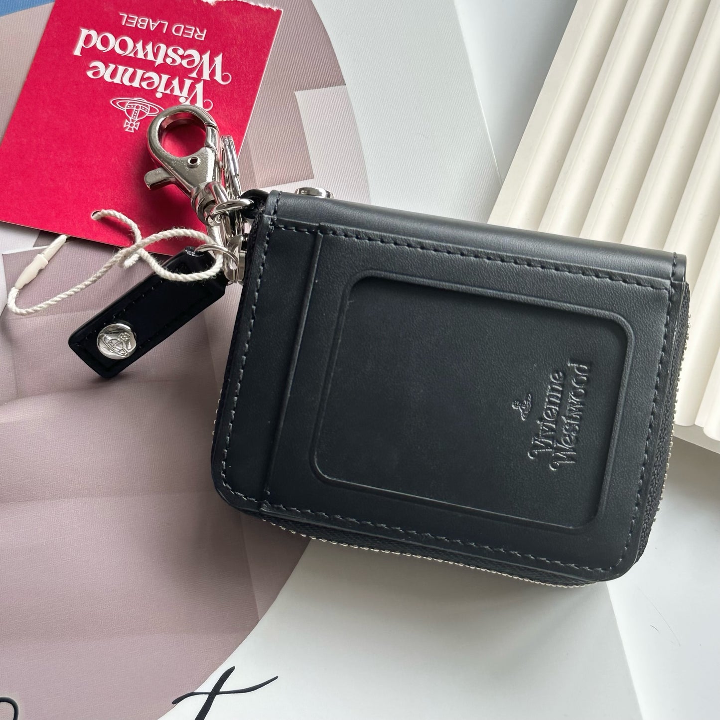 Vivienne Westwood RED LABEL 最新霧面壓紋 Coin Purse with Keychain [日本限定]