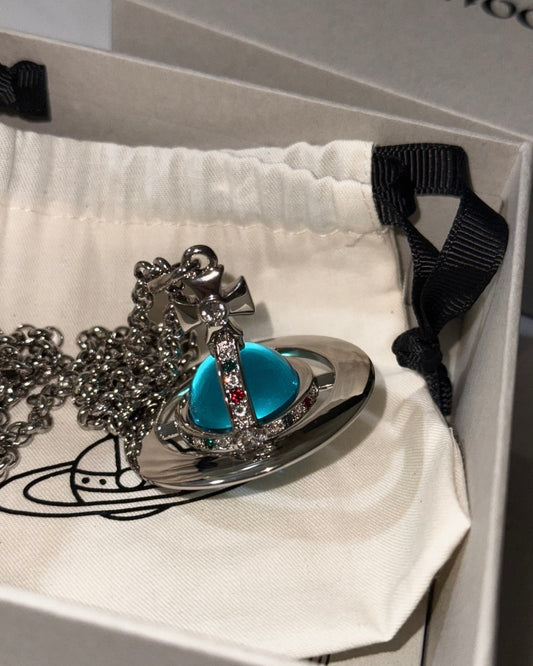 Vivienne Westwood ORB Pendant Crystal Necklace 海洋藍 [提早預訂優惠 絕美清澈透亮!]