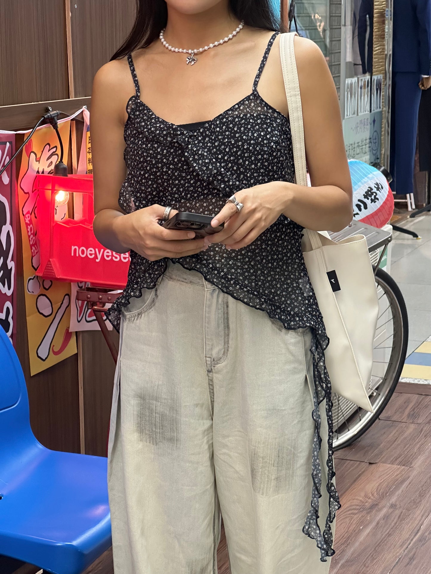 [KRTP001] 花花雪紡小背心