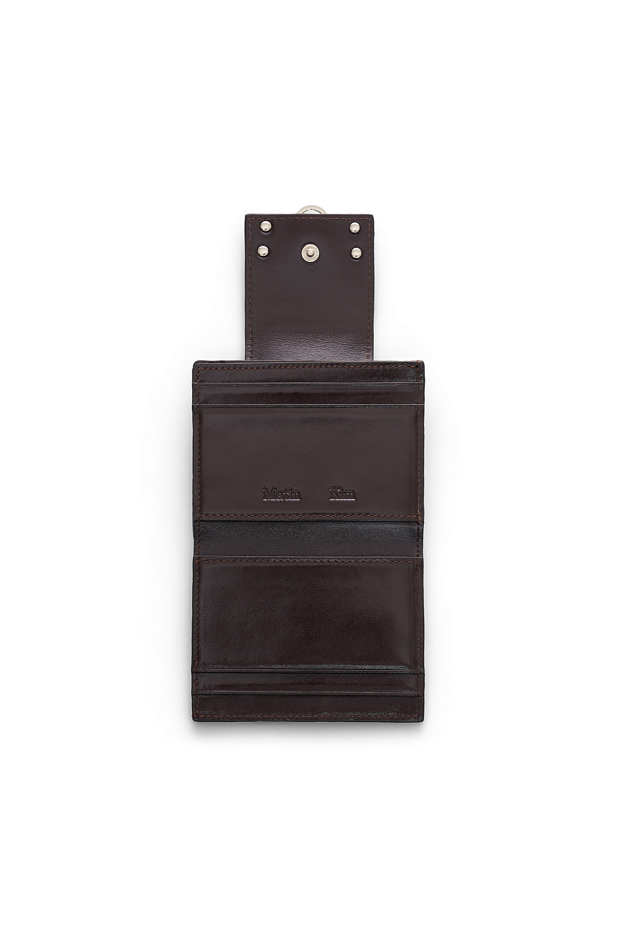 最新韓國選物🇰🇷 Matin Kim Matin Arch Ring Flap Wallet 金屬蓋扣小銀包［經典標誌鐵牌 圓扣個性！］