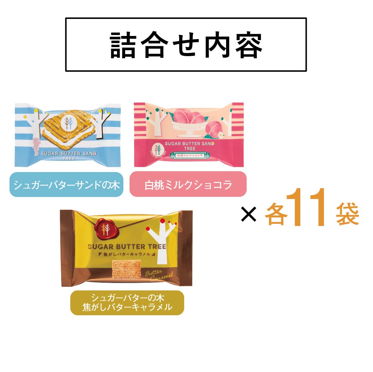 SUGAR BUTTER SAND TREE 白朱古力夾心餅乾 多種味道禮盒裝