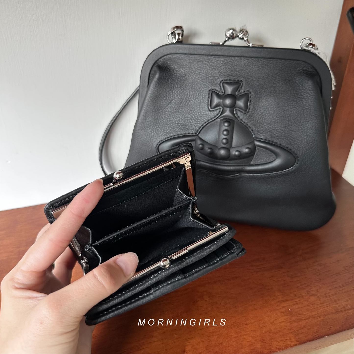 Vivienne Westwood Black Injected Orb Wallet