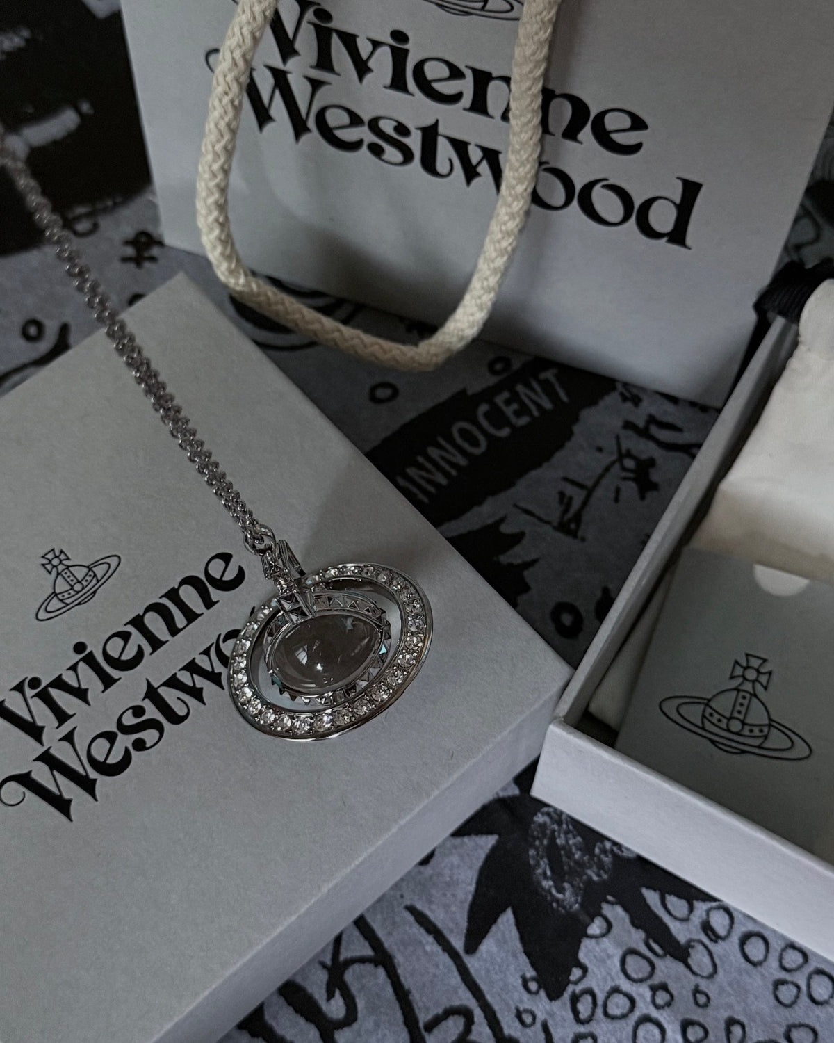 Vivienne Westwood Pina ORB Necklace  [絕美清透白鑽大星球]