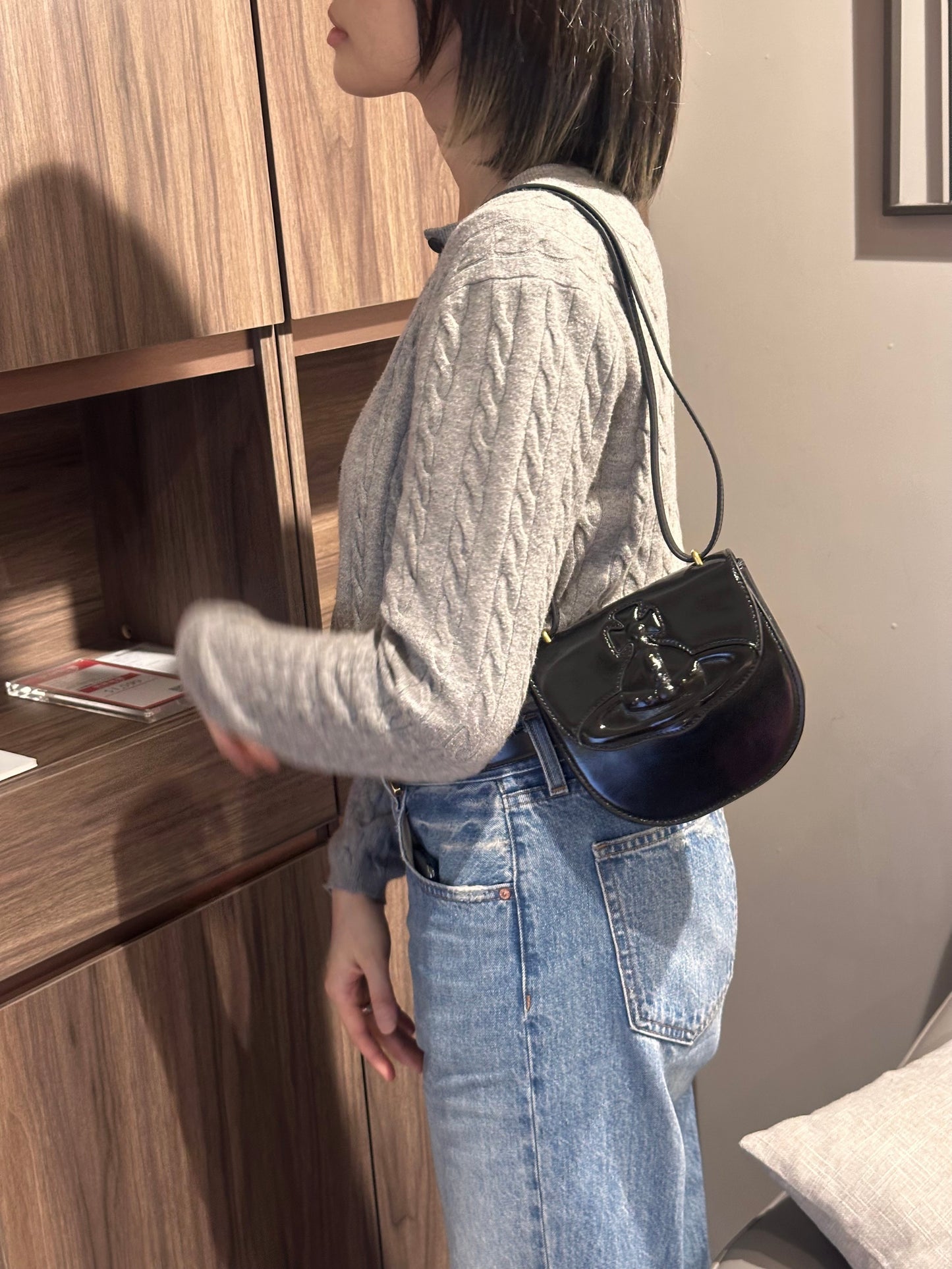 Vivienne Westwood Jodie Saddle Bag 兩用馬鞍袋 漆皮黑［最新上架! 限量現貨優惠中!］