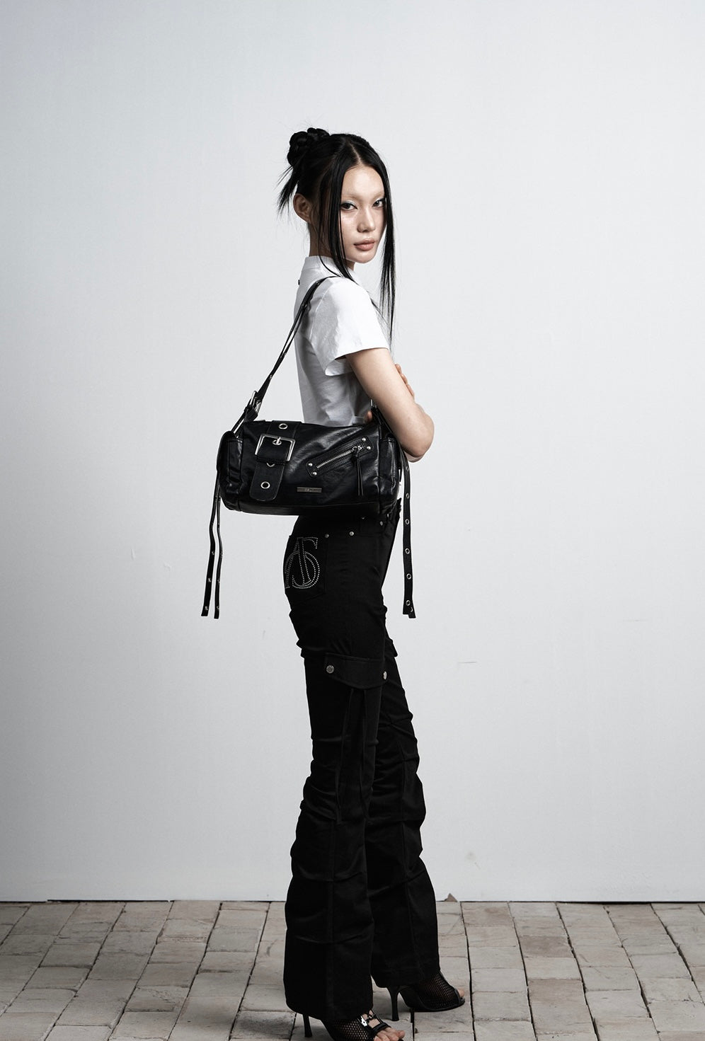 韓國選物🇰🇷Asur Big Buckle Belt Shoulder Bag 大皮帶扣腋下袋［超有個性型格袋款 肩帶可自由調教長度］