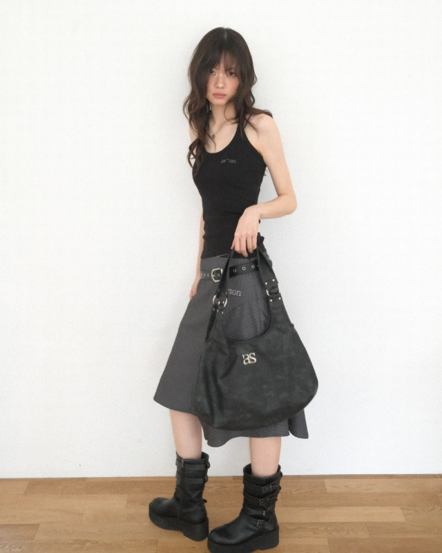 Ason Ricky Shoulder Bag 最新韓國選物🇰🇷半月形裂紋袋［慵懶鬆弛感滿滿 大容量! 斯文穿搭OK］