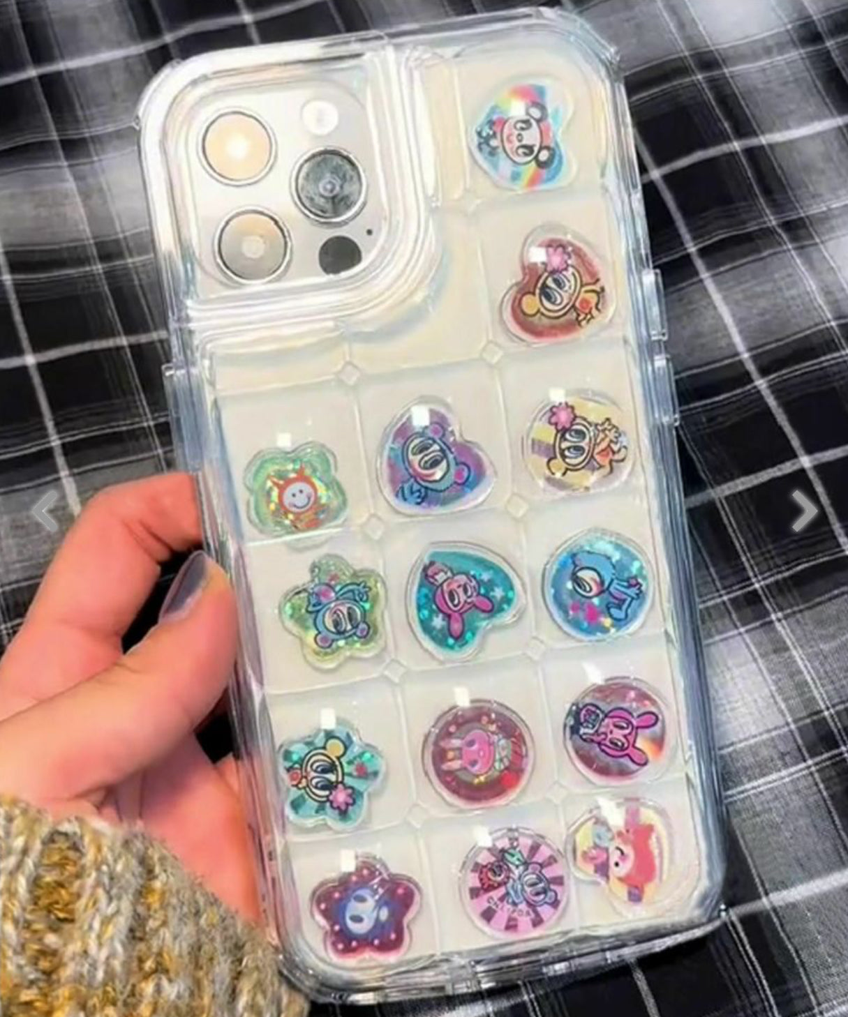 SPINNS 超可愛DIY粒粒手機殼［可打開每格放立體貼紙! 不包貼紙］