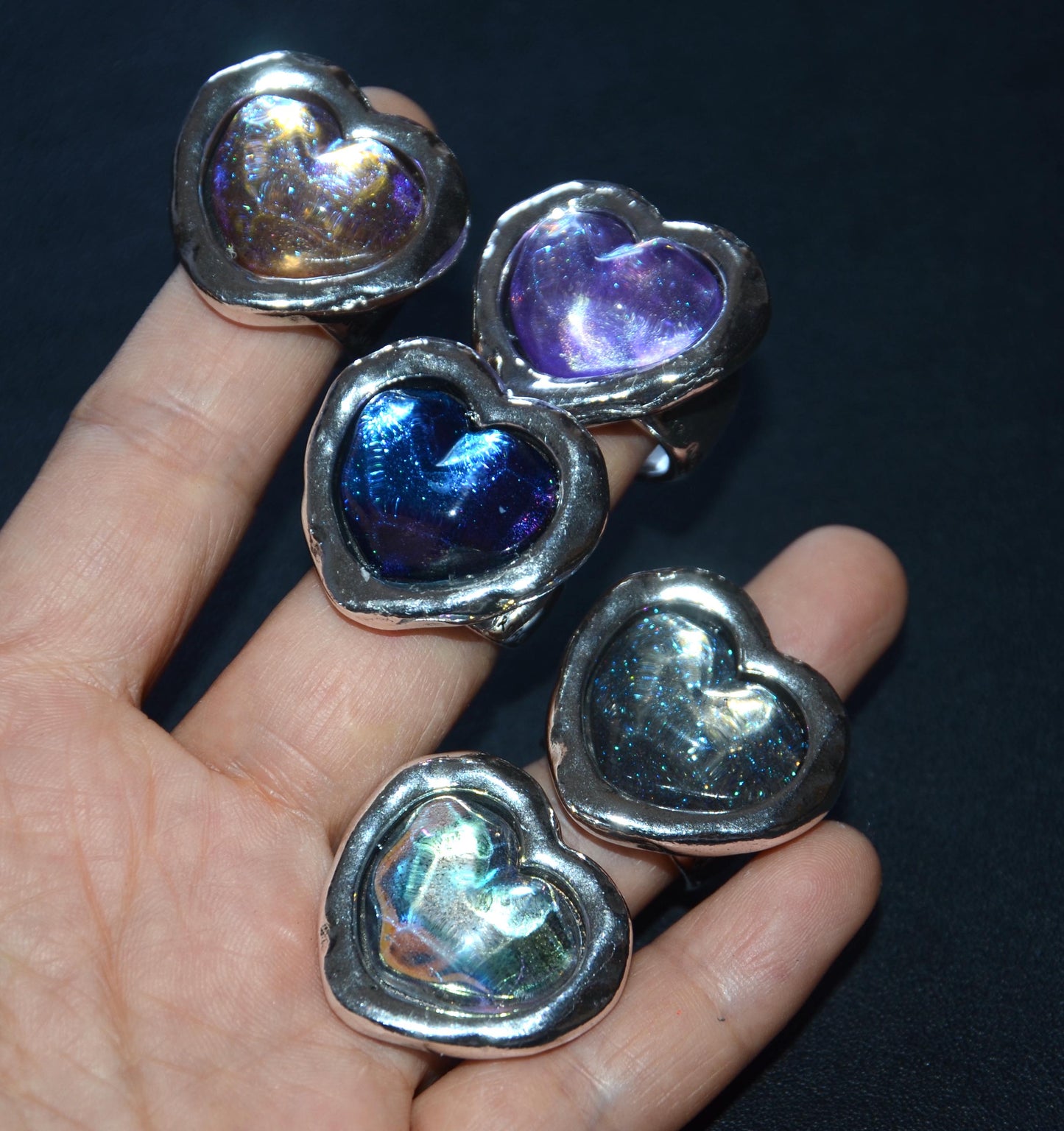 Otro Accesorio 西班牙手工飾物 - Galaxy Heart Ring [NEW ITEM! 顏色超美極推薦 可自行調節!]