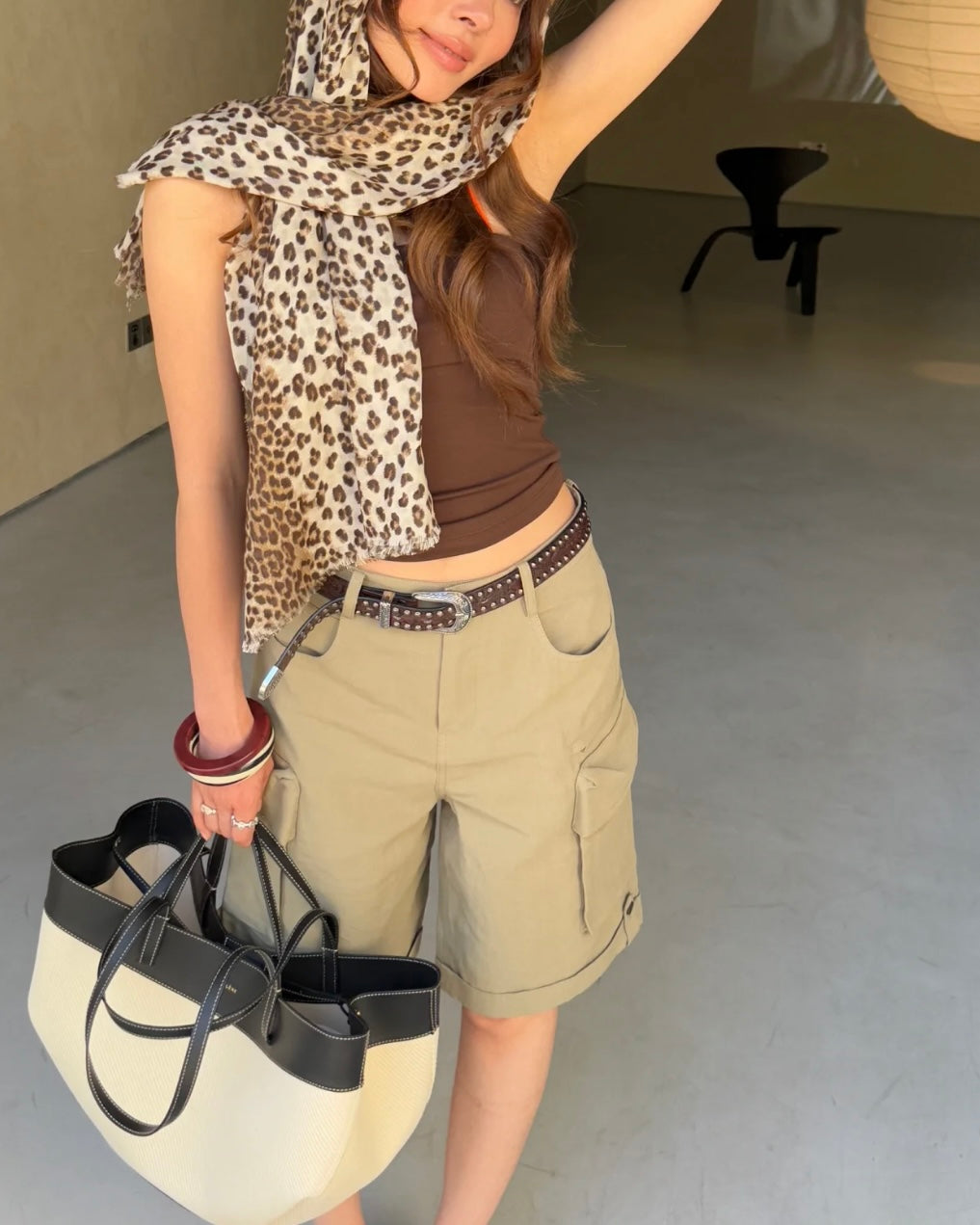 POLENE Cognac Canvas [最新皮革帆布拼色系列！夏日高級感]