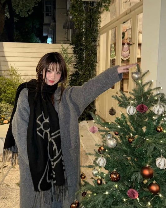 Vivienne Westwood Reversible ORB Logo Scarf 大尺寸雙面頸巾 (100% wool) [2026最新顏色上架! 多造型可當披肩超親膚]