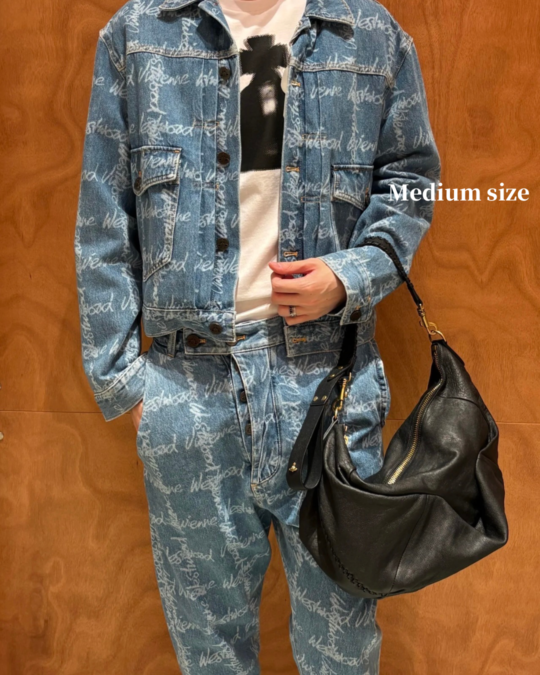 Vivienne Westwood Agnes Shoulder Bag 100%全牛皮超美牛角包［大推薦必入手Lemaire平替版 舊版金扣限時大折扣中!］