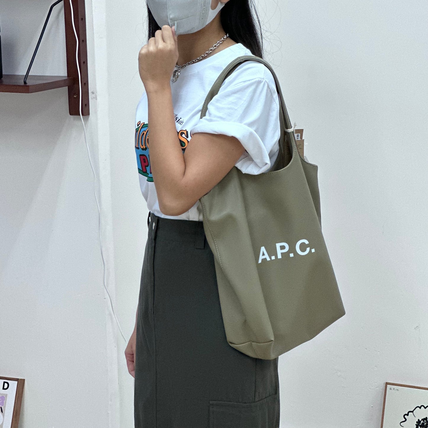 半橡筋後開叉工裝裙 [門市搬遷清貨限時優惠$199!]