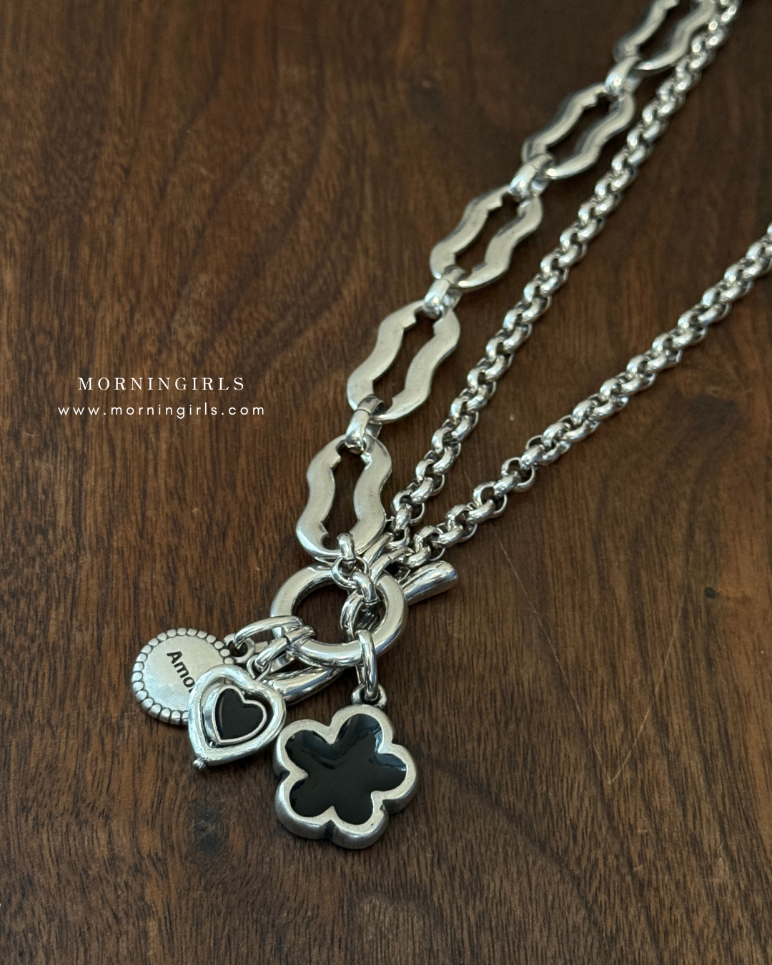 Otro Accesorio 西班牙手工飾物 - Flower Heart Necklace [NEW ITEM!]
