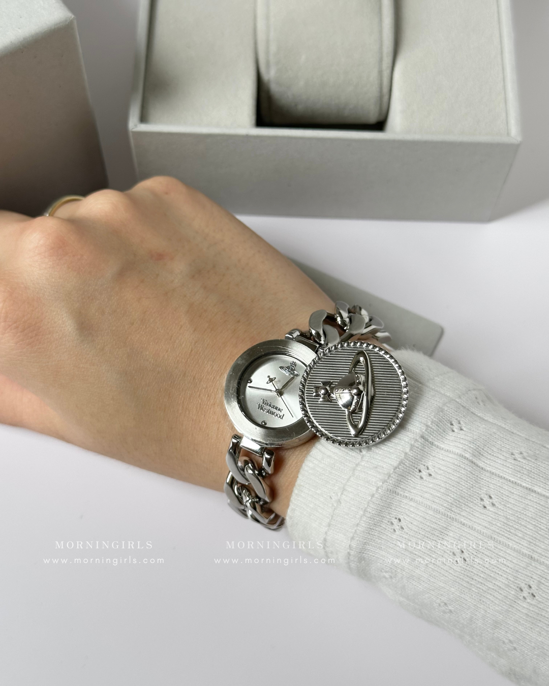 Vivienne Westwood Orb Button Watch 滑蓋手錶 [古巴鏈Vintage復古感 歐洲全斷貨最後一批12月中到]