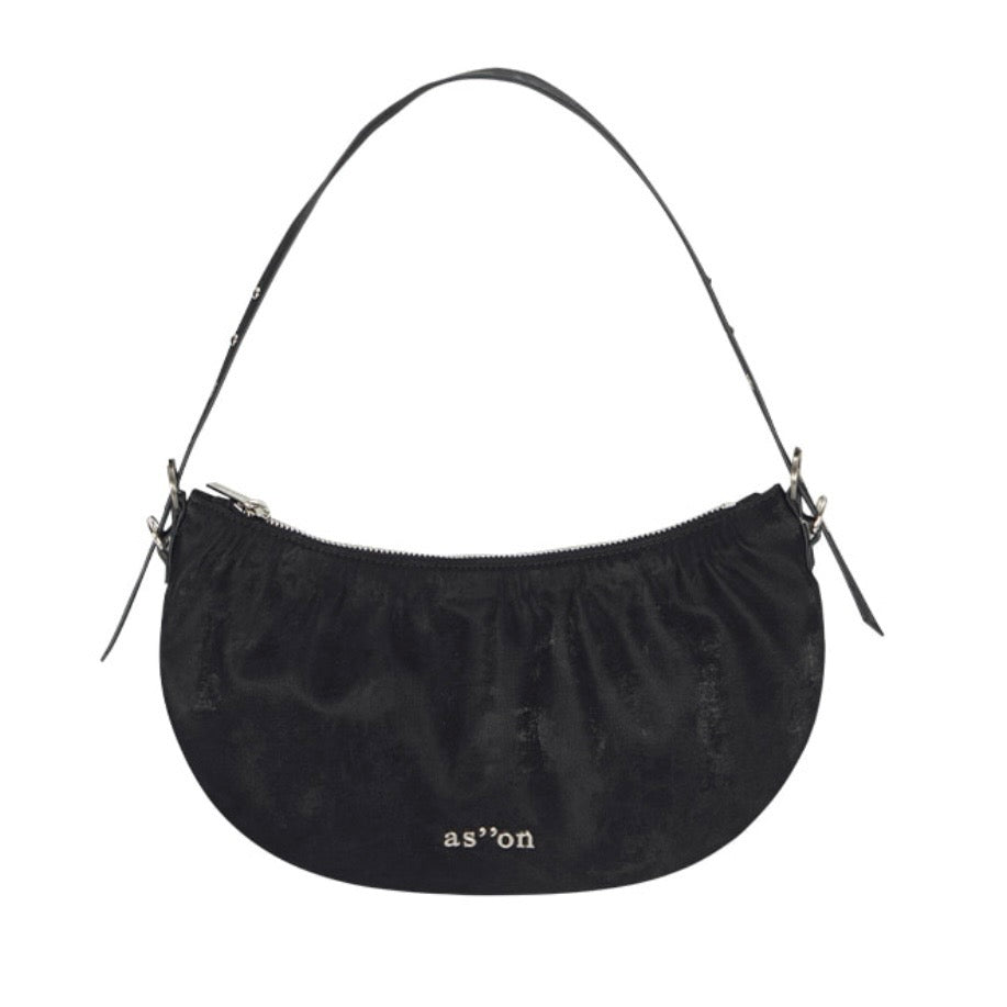 最新韓國選物🇰🇷 Ason Luna Bag 絲絨半月袋［極簡天鵝絨面料 奢華微光自帶高級氣場！］