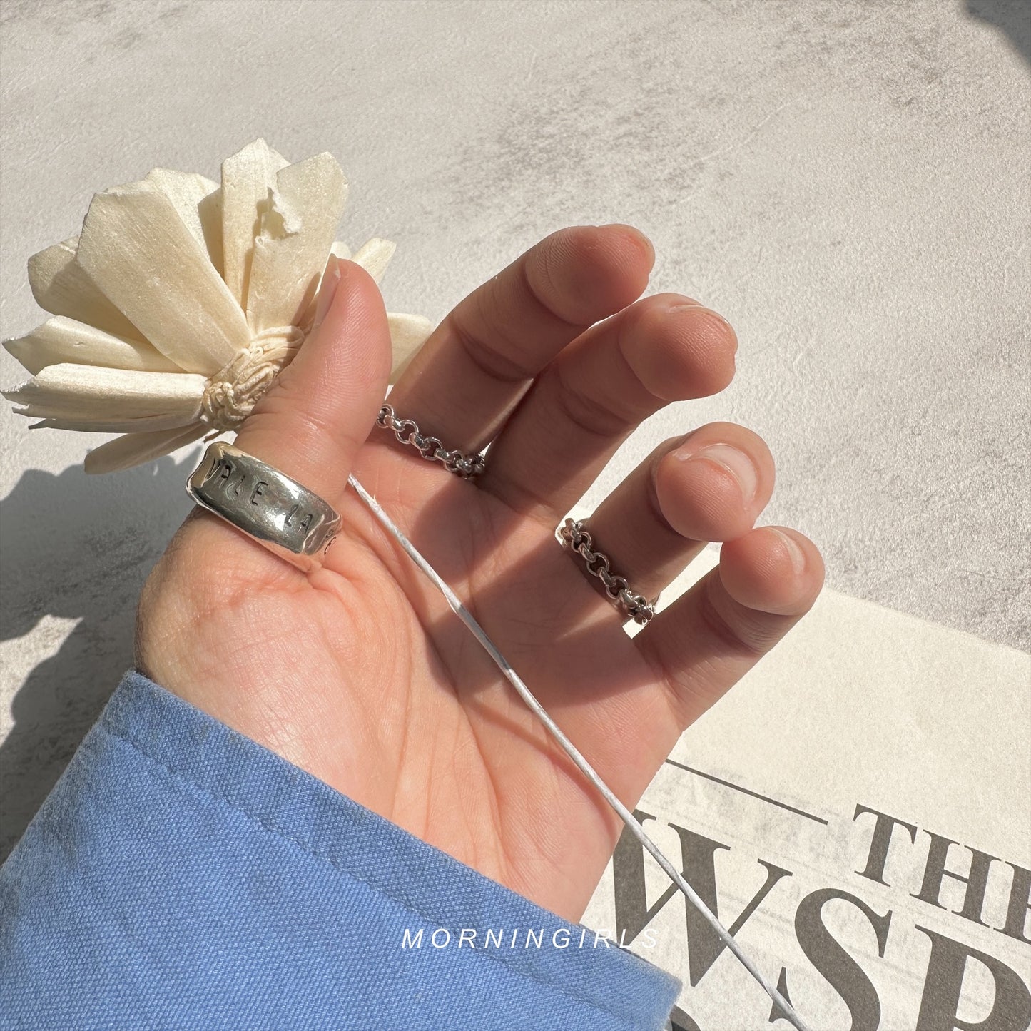 Otro Accesorio 西班牙手工飾物 - Anchor on Chain Ring