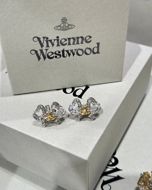 Vivienne Westwood Rigoberta Earrings Sliver [SS25最新蝴蝶結]