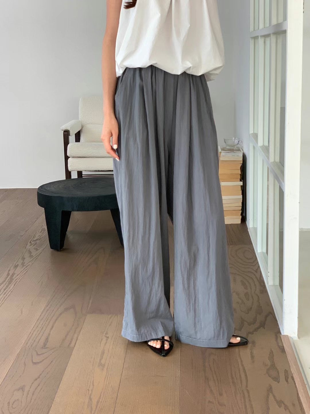 [KRPT003] 索索涼感闊褲［全橡筋腰 超舒服!］