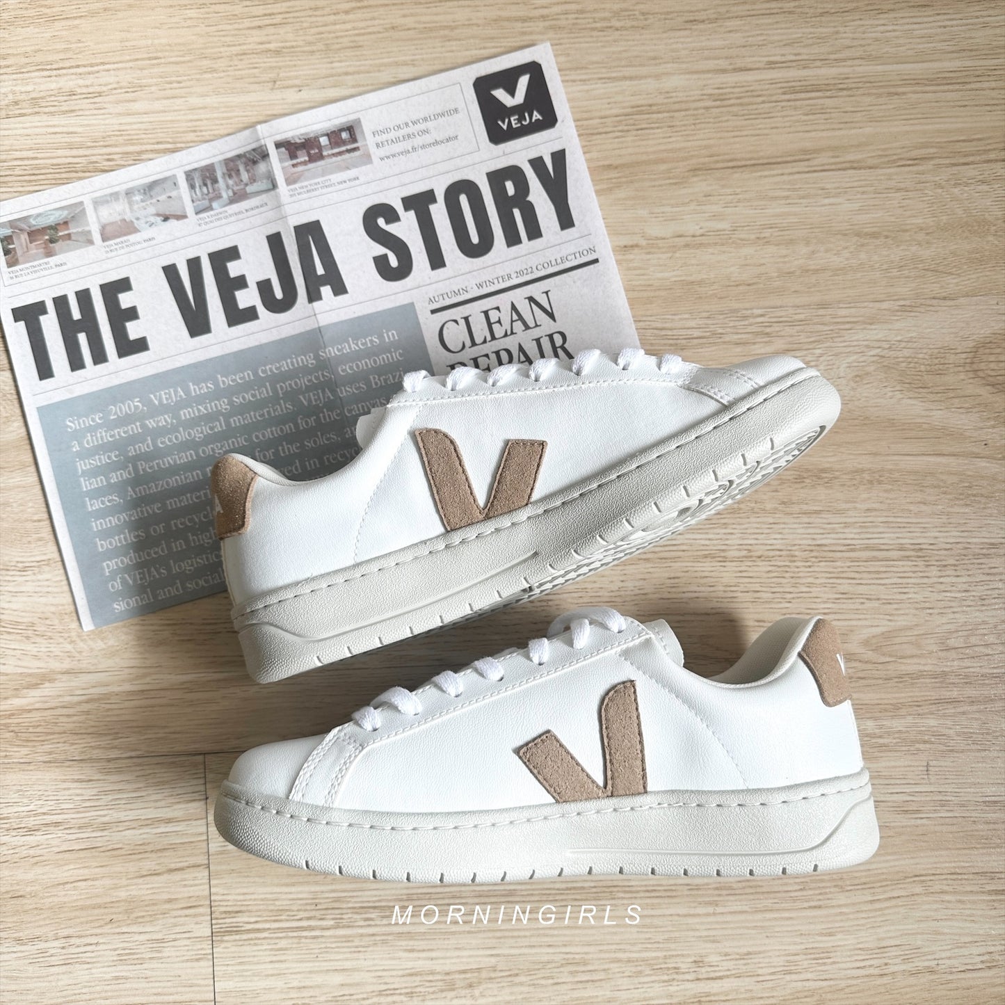 VEJA法國小白鞋 Urca Cwl 焦糖