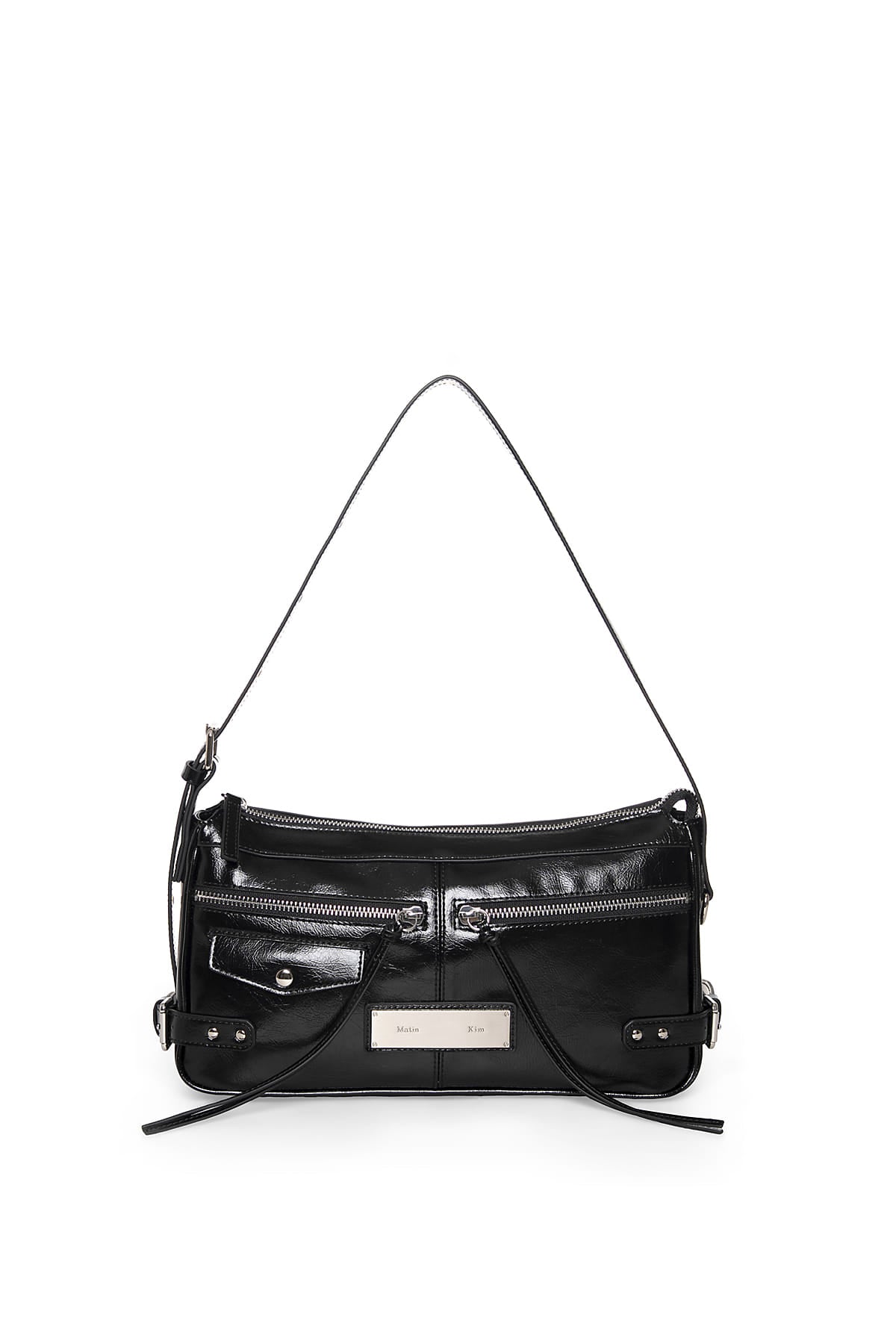 最新韓國選物🇰🇷 Matin Kim Side Buckle Biker Shoulder Bag 個性側扣拉鏈單肩袋￼［型格Biker 風 隨性百搭！］