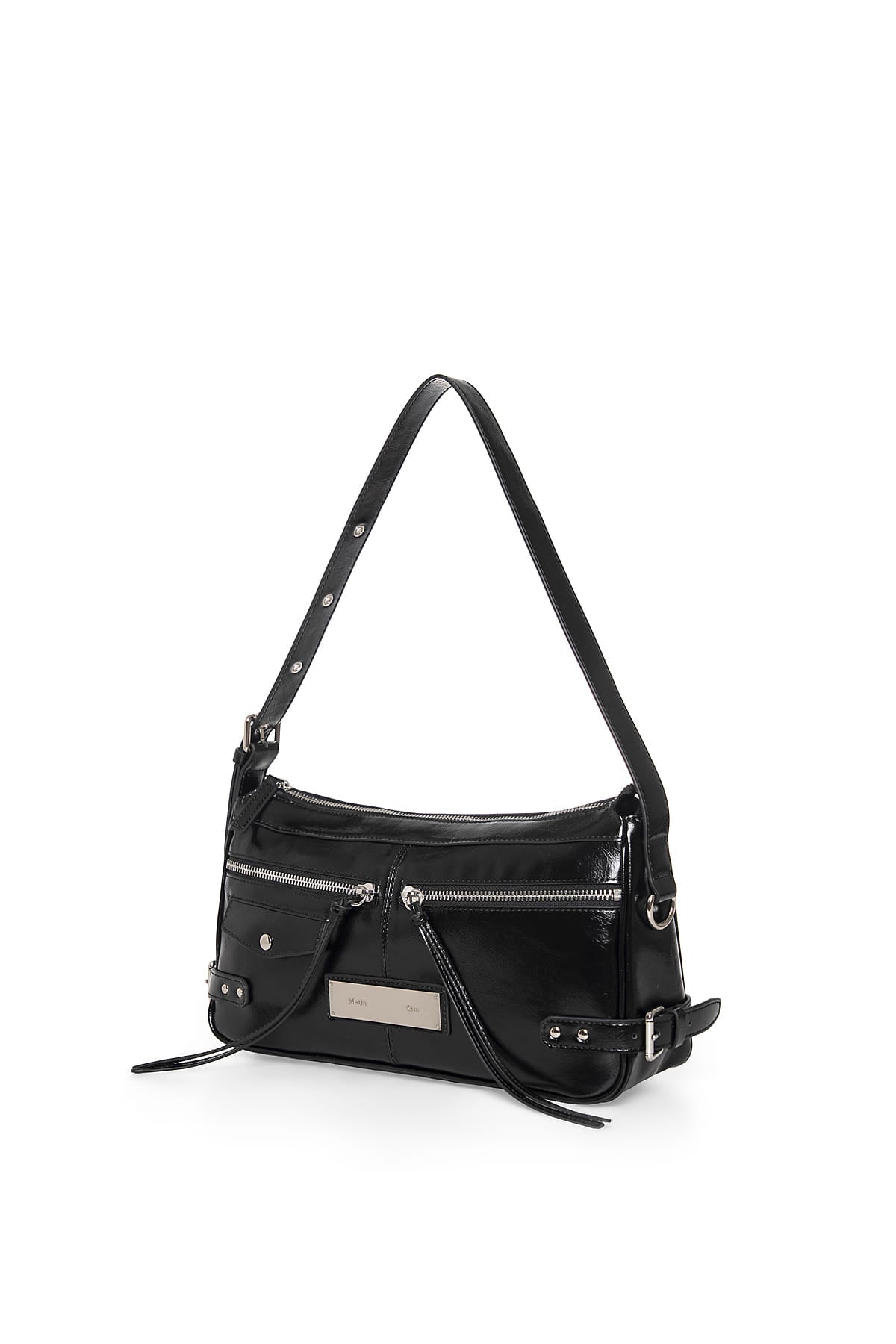 最新韓國選物🇰🇷 Matin Kim Side Buckle Biker Shoulder Bag 個性側扣拉鏈單肩袋￼［型格Biker 風 隨性百搭！］