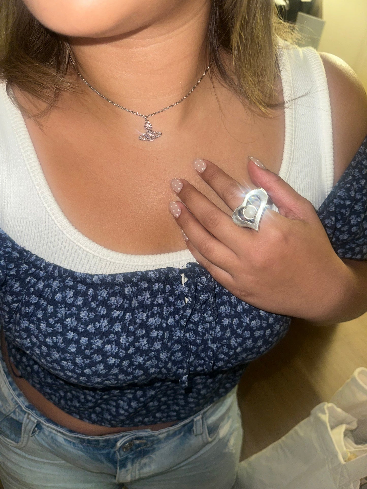 Vivienne Westwood Grace Bas Relief Pendant Necklace 全粉紅閃鑽土星 儀式感人士之選 [最新上架! 超限量現貨!]