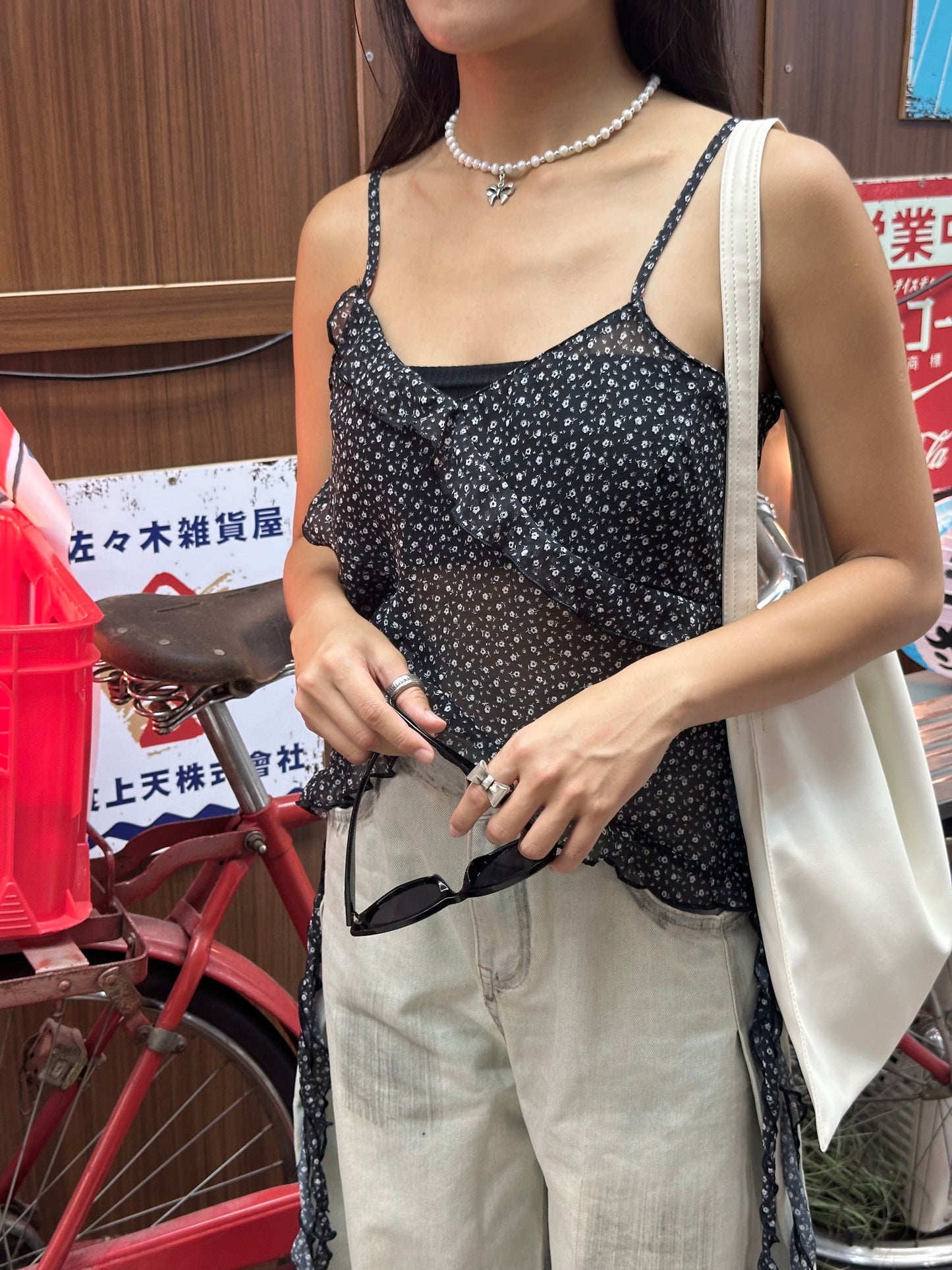 [KRTP001] 花花雪紡小背心