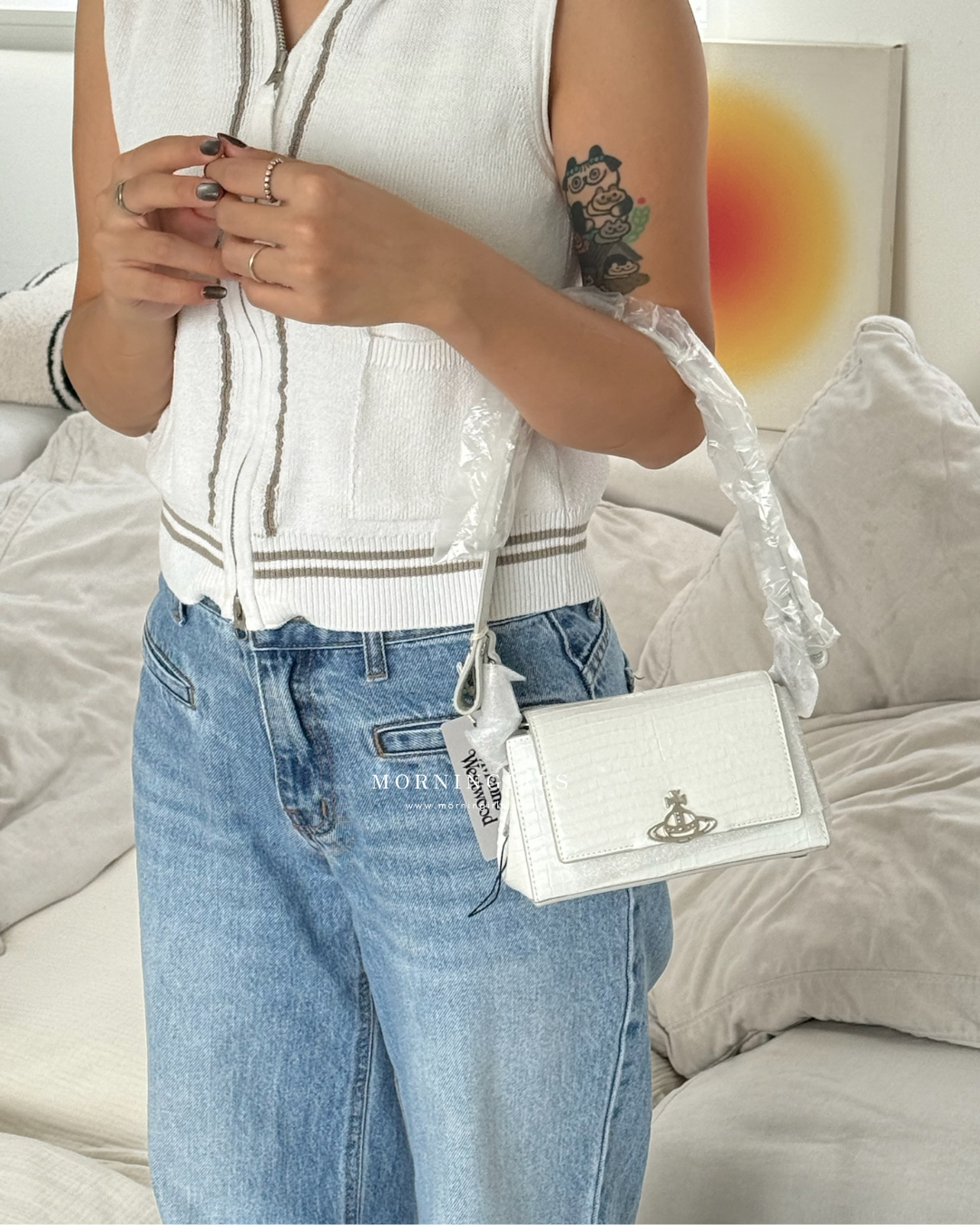 Vivienne Westwood Hazel Handbag FW25最新啞面鱷魚皮 100%真皮 [黑色SMALL年末大折扣中!]