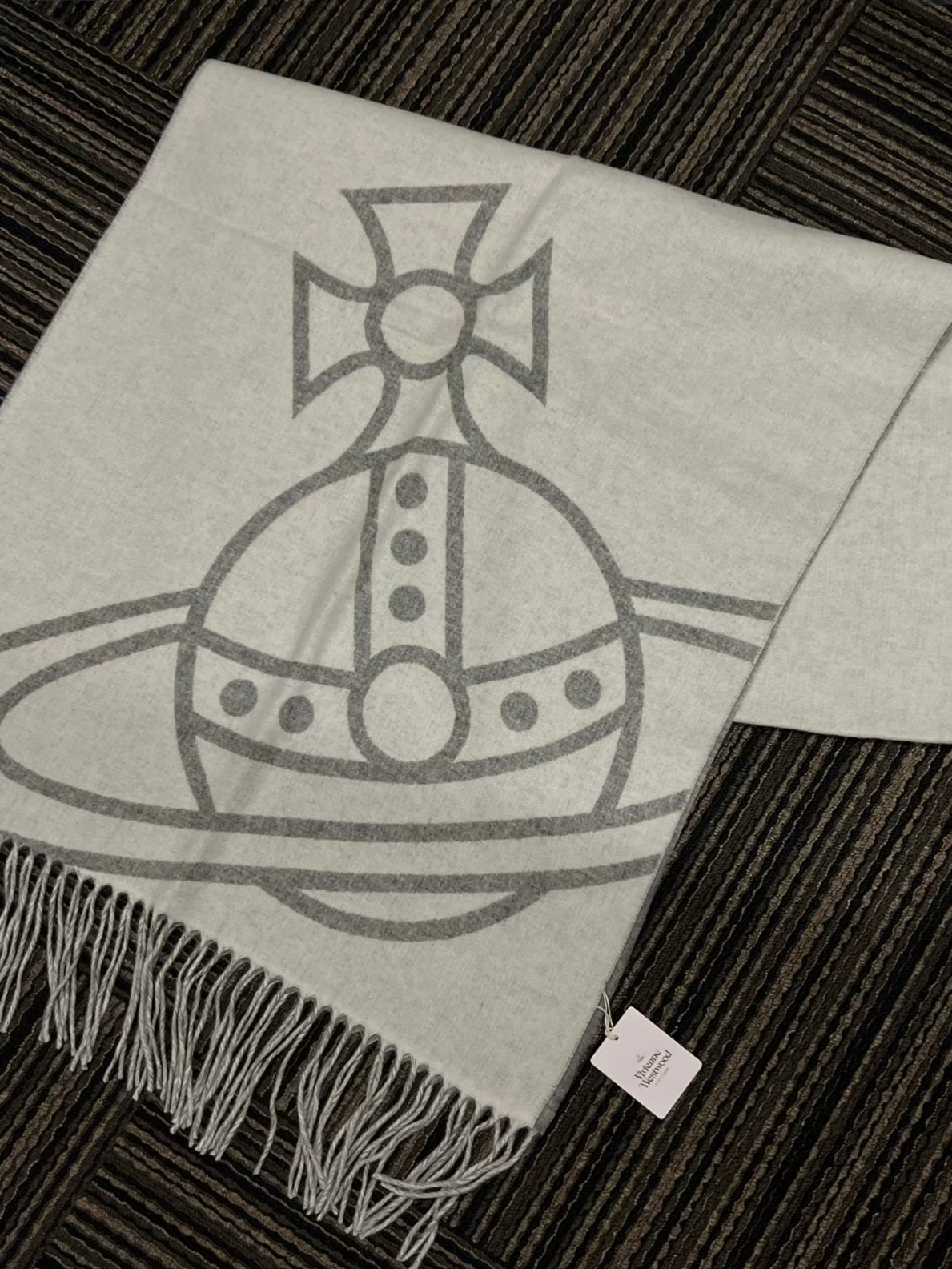 Vivienne Westwood Reversible ORB Logo Scarf 大尺寸雙面頸巾 (100%羊毛) [日本限定! 已停產最後現貨]