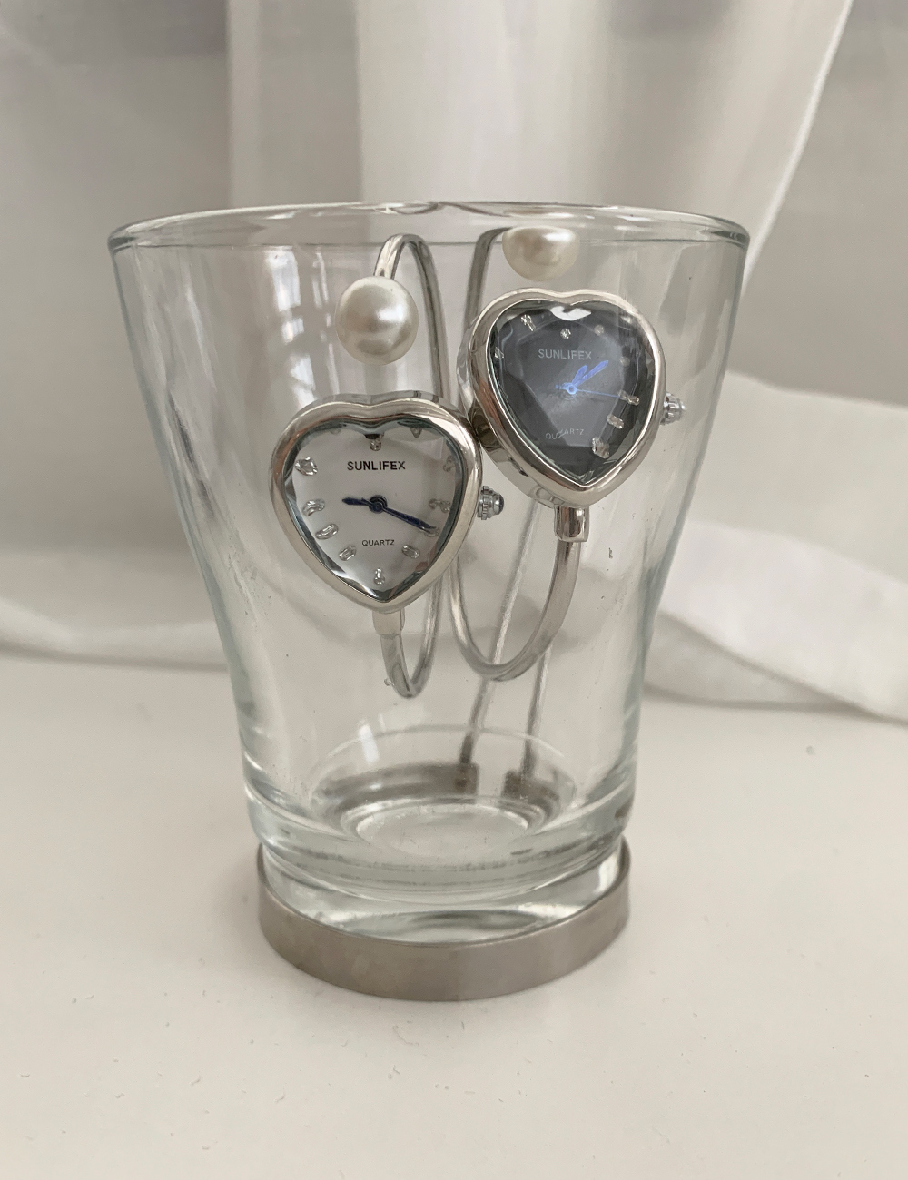 韓國選物🇰🇷 Grumpy Stuff Pearl Heart Bangle Watch