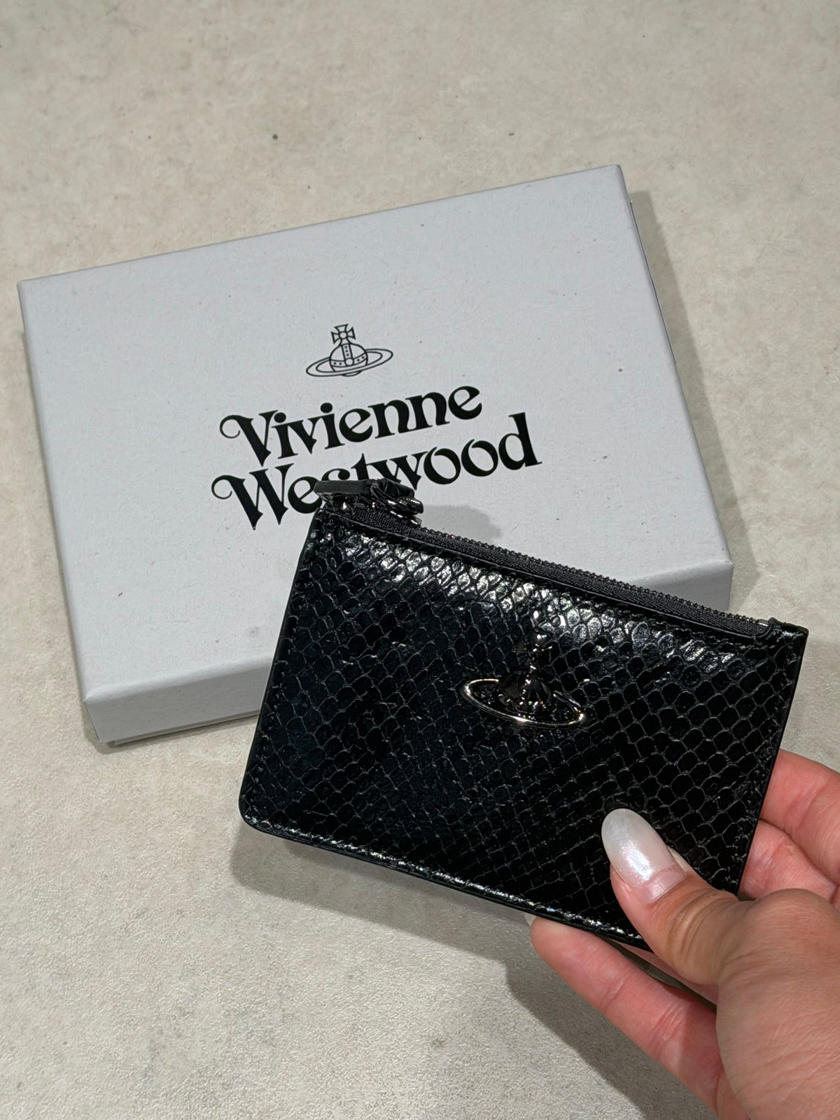 Vivienne Westwood Slim Cardholder 2026最新限定蛇皮灰藍星球卡套 [英國轉季大折扣🇬🇧性價比超高]