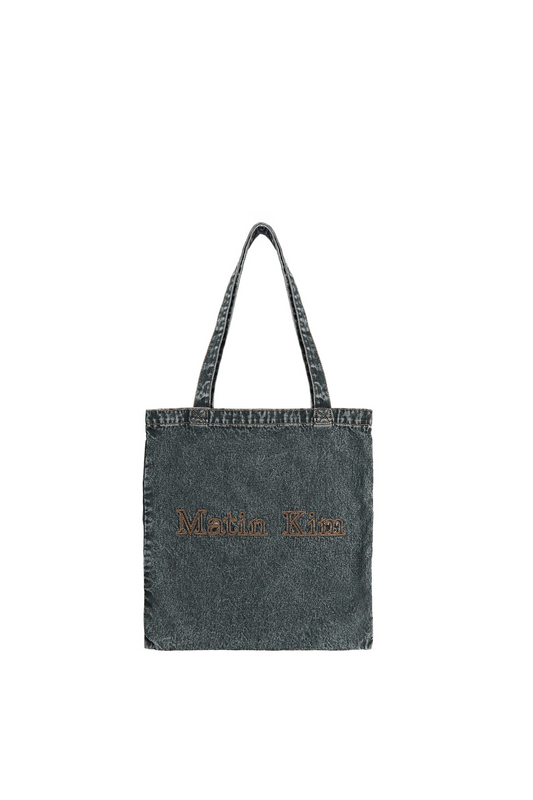 Matin Kim Matin Stitch Denim Ecobag 最新韓國選物🇰🇷刺繡水洗牛仔環保袋［實用隨性百搭 可放A4/電腦］