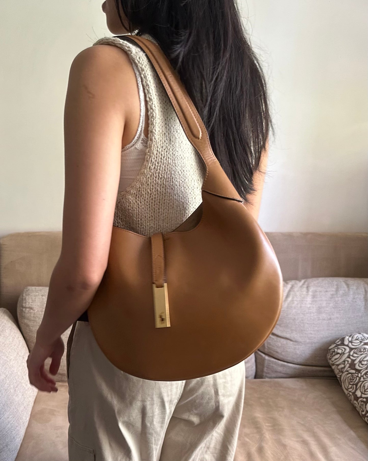 Polo Ralph Lauren ID Medium Leather Shoulder Bag