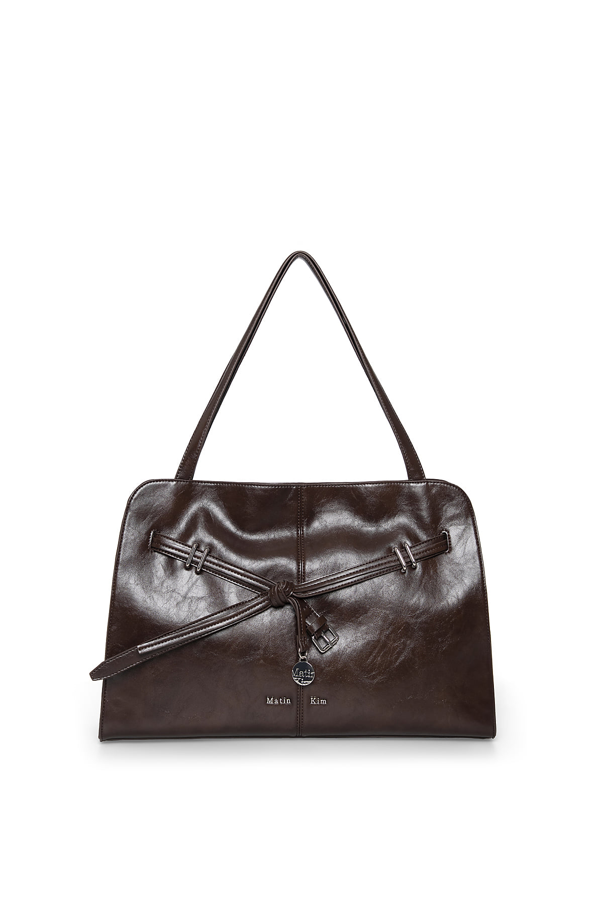 最新韓國選物🇰🇷 Matin Kim Drop Tail Mellow Big Shoulder Bag 垂墜綁繩大法棍袋［法式慵懶 俐落垂結！］