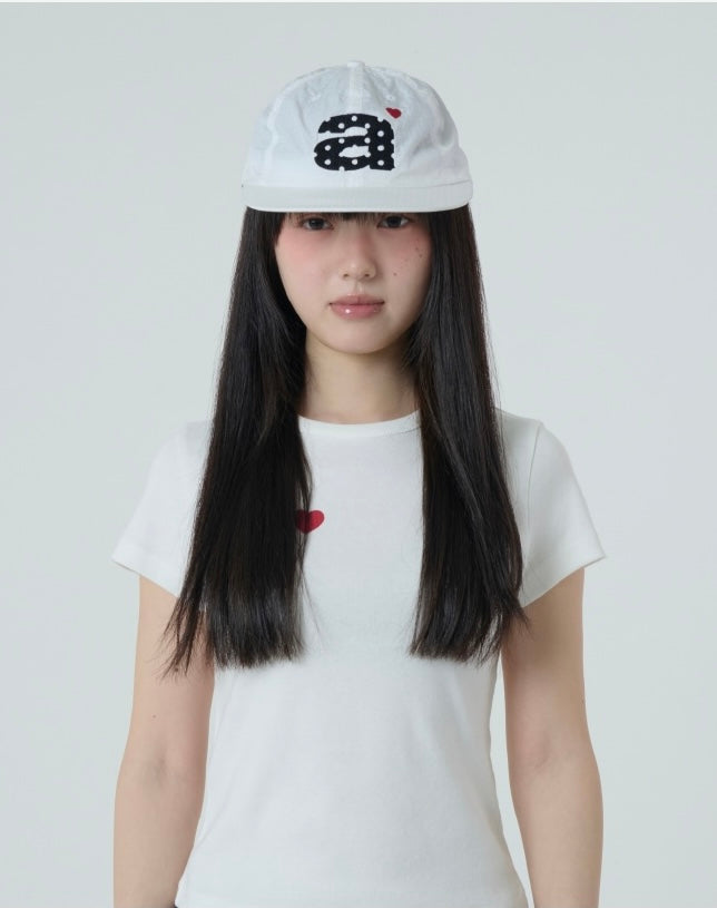 Aeae Dot Small Letter Nylon Cap 最新韓國選物🇰🇷波點大A尼龍棒球帽［Made in Korea🇰🇷復古運動風］