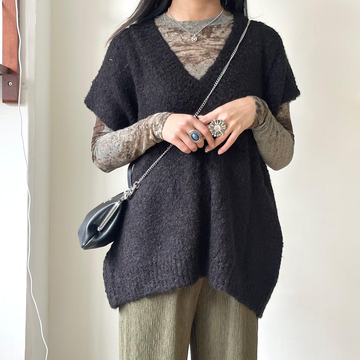 軟綿綿粒粒OVERSIZE VEST [BELOW 160可當OPS!!]