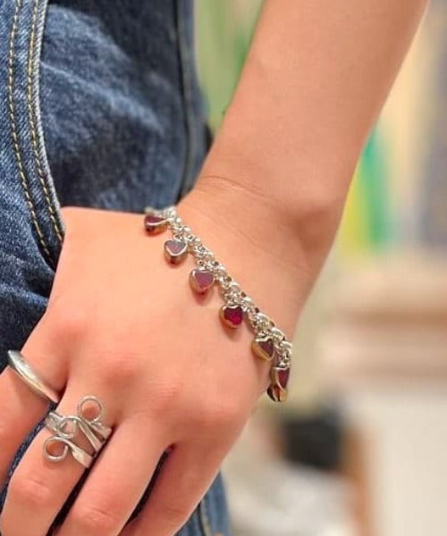 Otro Accesorio 西班牙手工飾物 - Hearts Charm Bracelet