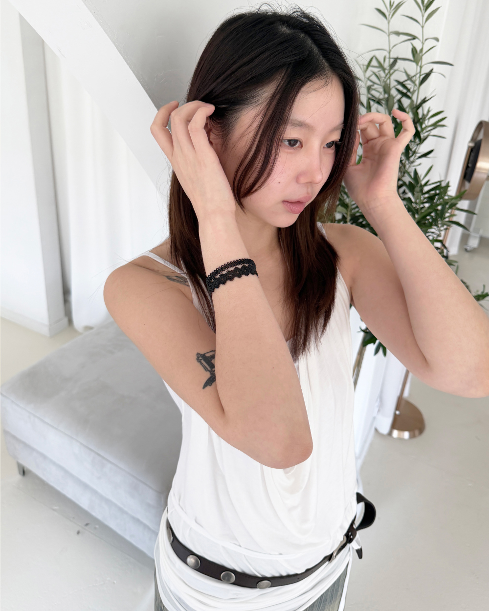 韓國選物🇰🇷 Grumpy Stuff Lace Heart Line Bangle